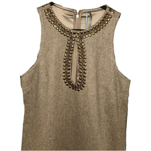 Brand New By Anthropologie Beaded Keyhole Sleeveless Mini Dress - Picture 7 of 10